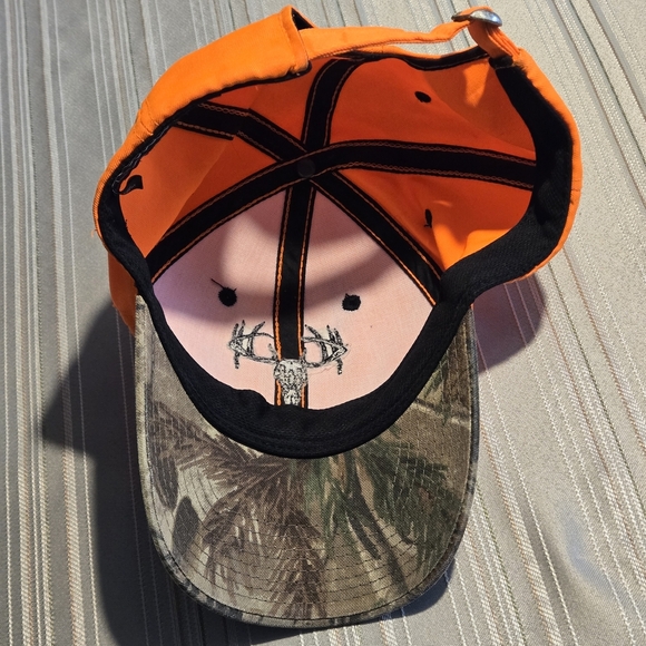 Outdoor Cap Co Size Matters Buck Skull Camouflage Q3 Neon Orange Camo Cap - Picture 5 of 13